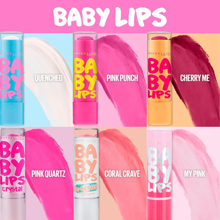 Maybelline New York Baby Lips Crystal Lip Balm, Pink Quartz, 0.15 Ounce