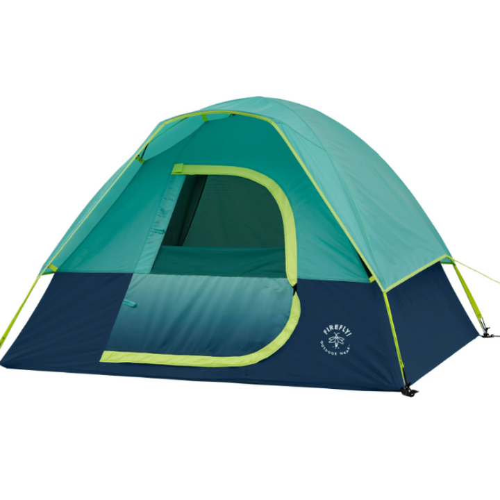 Firefly! Outdoor Gear 6' x 4' Youth 2-Person Camping Tent - Blue/Green Color