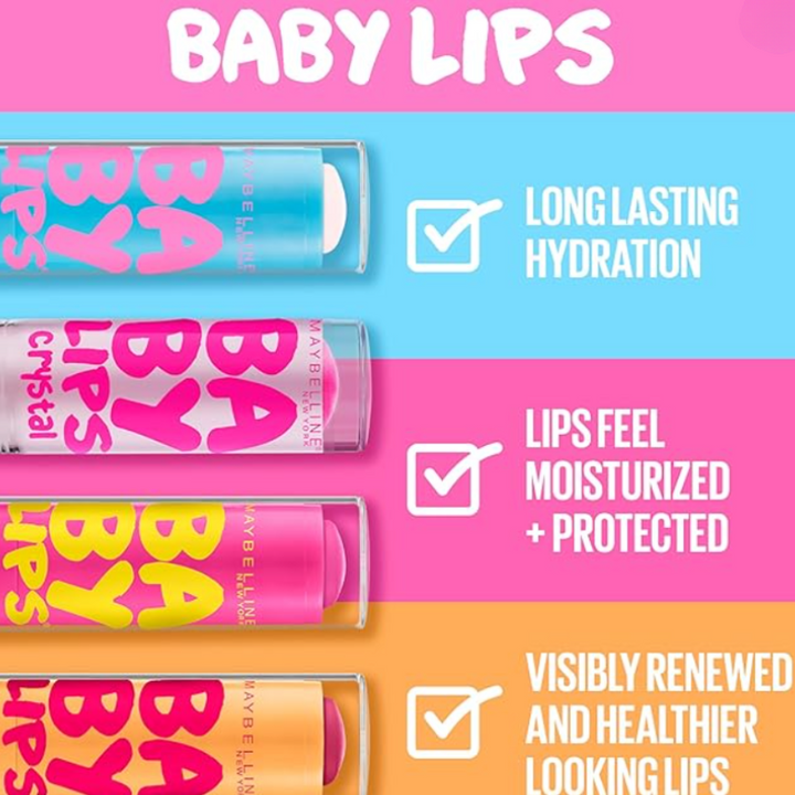 Maybelline New York Baby Lips Moisturizing Lip Balm, Pink Punch, 0.15 oz.